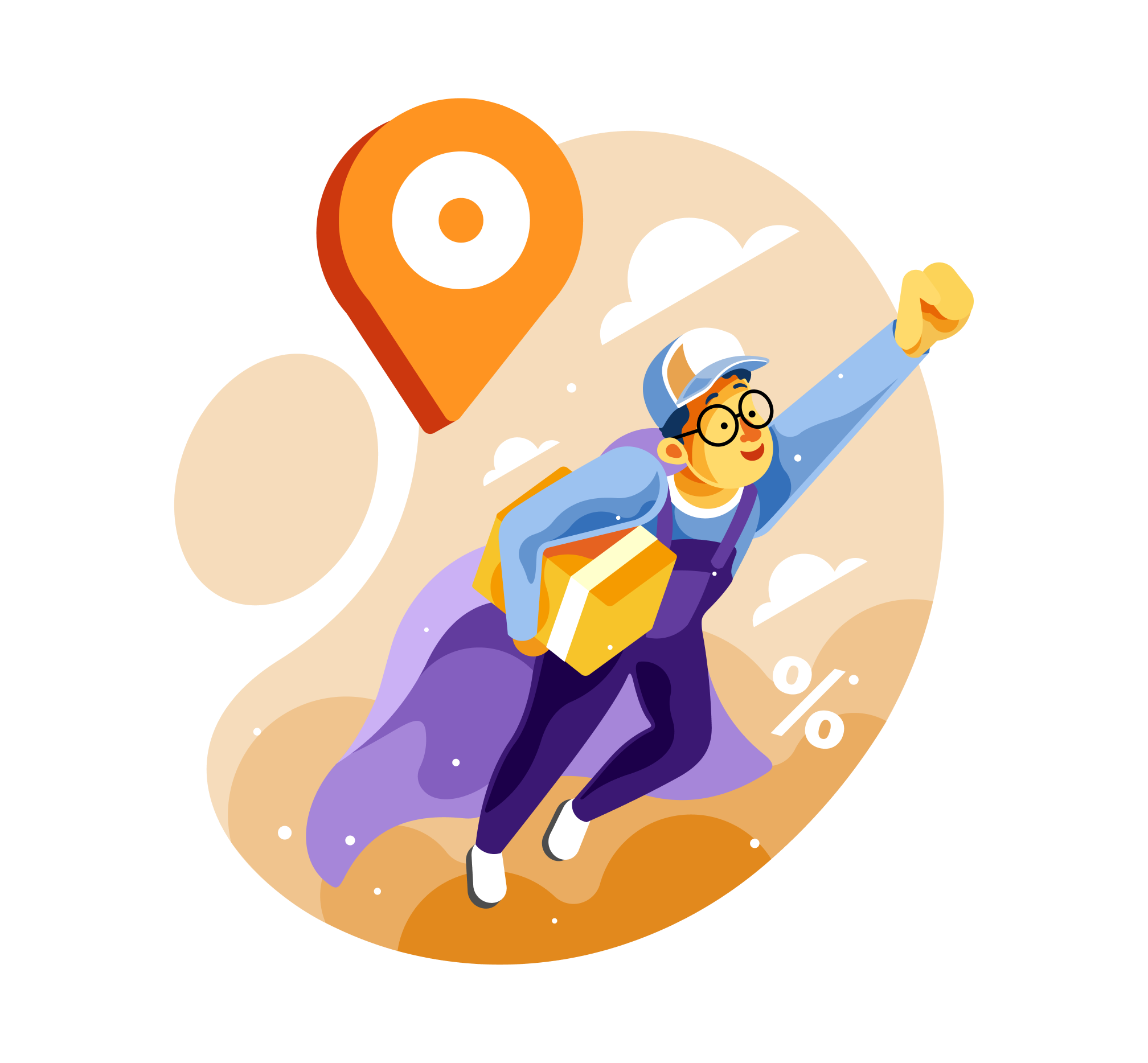 Delivery process illustration